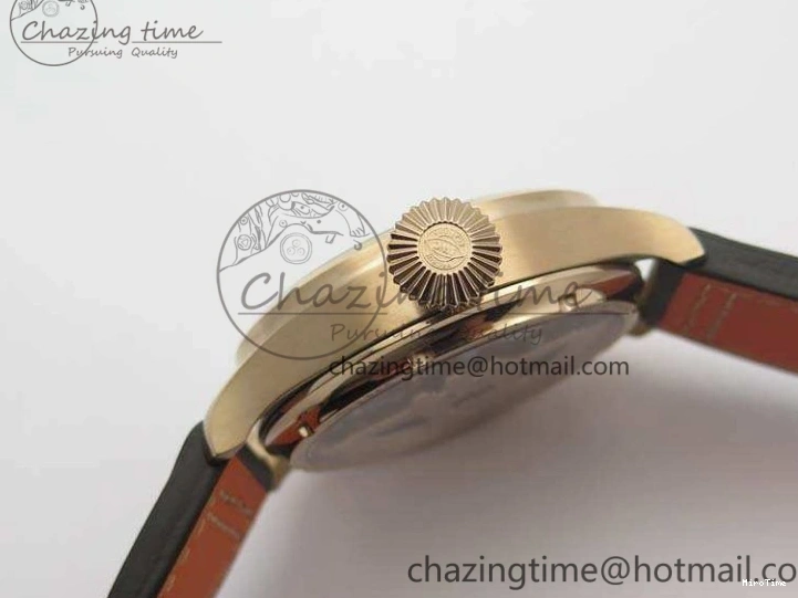 MIROTIME 0202 Popular Big Pilot Real PR IW502706 RG YLF 1:1 Best Edition Brown Dial On Calfskin Strap A 7223